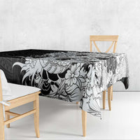 Hawaiian And Japanese Culture Tablecloth Irezumi Dragon With Polynesian Pattern Black LT05 - Polynesian Pride