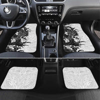 Hawaiian And Japanese Culture Car Mats Irezumi Dragon With Polynesian Pattern White LT05 Set 4pcs White - Polynesian Pride