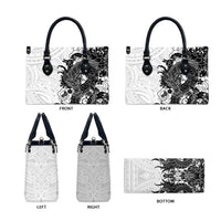 Hawaiian And Japanese Culture Leather Bag Irezumi Dragon With Polynesian Pattern White - Polynesian Pride
