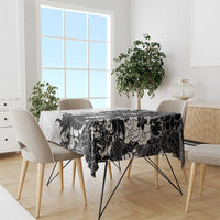 Hawaiian And Japanese Culture Tablecloth Irezumi Dragon With Polynesian Pattern White LT05 - Polynesian Pride