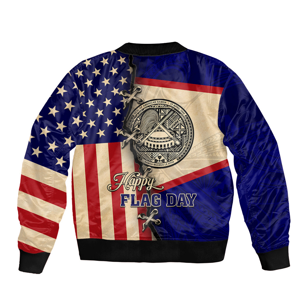 American Samoa Flag Day Bomber Jacket Polynesian Tribal Pattern LT05 - Polynesian Pride