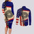 American Samoa Flag Day Couples Matching Long Sleeve Bodycon Dress and Long Sleeve Button Shirt Polynesian Tribal Pattern LT05 - Polynesian Pride