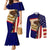 American Samoa Flag Day Couples Matching Mermaid Dress and Long Sleeve Button Shirt Polynesian Tribal Pattern LT05 Blue - Polynesian Pride