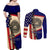 American Samoa Flag Day Couples Matching Off Shoulder Maxi Dress and Long Sleeve Button Shirt Polynesian Tribal Pattern LT05 - Polynesian Pride