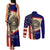 American Samoa Flag Day Couples Matching Tank Maxi Dress and Long Sleeve Button Shirt Polynesian Tribal Pattern LT05 - Polynesian Pride