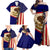 American Samoa Flag Day Family Matching Off Shoulder Maxi Dress and Hawaiian Shirt Polynesian Tribal Pattern LT05 - Polynesian Pride