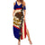 American Samoa Flag Day Family Matching Summer Maxi Dress and Hawaiian Shirt Polynesian Tribal Pattern LT05 Mom's Dress Blue - Polynesian Pride