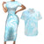 Polynesia Dolphins Under The Sea Couples Matching Short Sleeve Bodycon Dress and Hawaiian Shirt Simple Style LT05 Baby Blue - Polynesian Pride