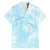 Polynesia Dolphins Under The Sea Family Matching Off Shoulder Maxi Dress and Hawaiian Shirt Simple Style LT05 Dad's Shirt - Short Sleeve Baby Blue - Polynesian Pride