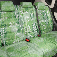 Green Hawaii Tapa Pattern Back Car Seat Cover With Heliconia Vintage Style LT05 - Polynesian Pride