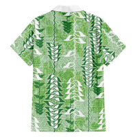 Green Hawaii Tapa Pattern Hawaiian Shirt With Heliconia Vintage Style LT05 - Polynesian Pride