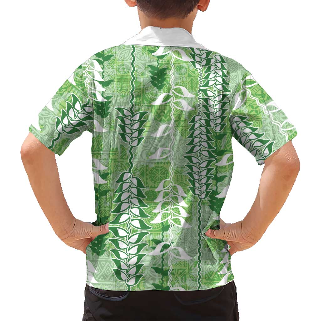 Green Hawaii Tapa Pattern Hawaiian Shirt With Heliconia Vintage Style LT05 - Polynesian Pride