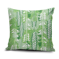Green Hawaii Tapa Pattern Pillow Cover With Heliconia Vintage Style LT05 Green - Polynesian Pride