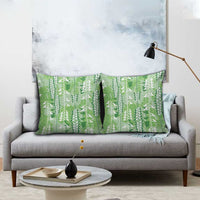 Green Hawaii Tapa Pattern Pillow Cover With Heliconia Vintage Style LT05 - Polynesian Pride
