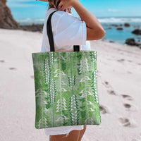 Green Hawaii Tapa Pattern Tote Bag With Heliconia Vintage Style LT05 - Polynesian Pride