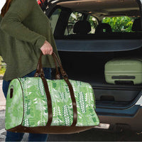 Green Hawaii Tapa Pattern Travel Bag With Heliconia Vintage Style LT05 - Polynesian Pride
