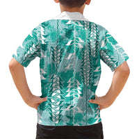 Teal Hawaii Tapa Pattern Hawaiian Shirt With Heliconia Vintage Style LT05 - Polynesian Pride