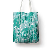 Teal Hawaii Tapa Pattern Tote Bag With Heliconia Vintage Style LT05 - Polynesian Pride