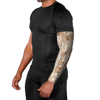 Beige Hawaii Tapa Pattern Arm Sleeves With Heliconia Vintage Style LT05 - Polynesian Pride