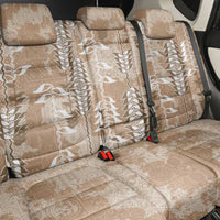 Beige Hawaii Tapa Pattern Back Car Seat Cover With Heliconia Vintage Style LT05 - Polynesian Pride