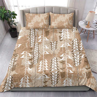 Beige Hawaii Tapa Pattern Bedding Set With Heliconia Vintage Style LT05 - Polynesian Pride
