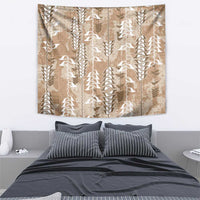 Beige Hawaii Tapa Pattern Tapestry With Heliconia Vintage Style LT05 - Polynesian Pride