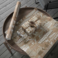 Beige Hawaii Tapa Pattern Wrapping Paper With Heliconia Vintage Style LT05 - Polynesian Pride