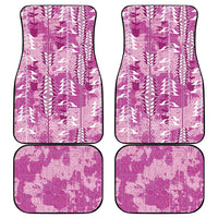 Magenta Hawaii Tapa Pattern Car Mats With Heliconia Vintage Style LT05 - Polynesian Pride
