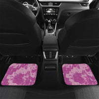 Magenta Hawaii Tapa Pattern Car Mats With Heliconia Vintage Style LT05 Set 2pcs - Back Magenta - Polynesian Pride