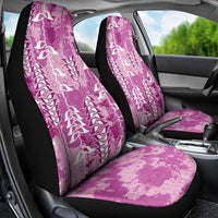 Magenta Hawaii Tapa Pattern Car Seat Cover With Heliconia Vintage Style LT05 - Polynesian Pride
