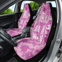 Magenta Hawaii Tapa Pattern Car Seat Cover With Heliconia Vintage Style LT05 - Polynesian Pride