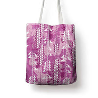 Magenta Hawaii Tapa Pattern Tote Bag With Heliconia Vintage Style LT05 - Polynesian Pride