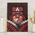 Tonga Happy Father's Day Canvas Wall Art Ofa Lahi Atu Dad Polynesian Tribal