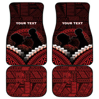 Personalised Tonga Happy Father's Day Car Mats Ofa Lahi Atu Dad Polynesian Tribal LT05 - Polynesian Pride