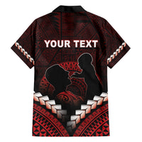 Personalised Tonga Happy Father's Day Family Matching Off Shoulder Maxi Dress and Hawaiian Shirt Ofa Lahi Atu Dad Polynesian Tribal