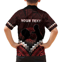 Personalised Tonga Happy Father's Day Family Matching Short Sleeve Bodycon Dress and Hawaiian Shirt Ofa Lahi Atu Dad Polynesian Tribal
