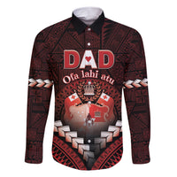Personalised Tonga Happy Father's Day Family Matching Short Sleeve Bodycon Dress and Hawaiian Shirt Ofa Lahi Atu Dad Polynesian Tribal
