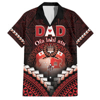 Personalised Tonga Happy Father's Day Hawaiian Shirt Ofa Lahi Atu Dad Polynesian Tribal LT05 Red - Polynesian Pride