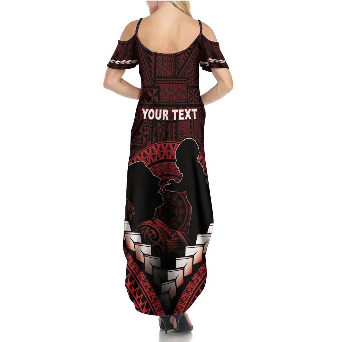 Personalised Tonga Happy Father's Day Summer Maxi Dress Ofa Lahi Atu Dad Polynesian Tribal LT05 - Polynesian Pride