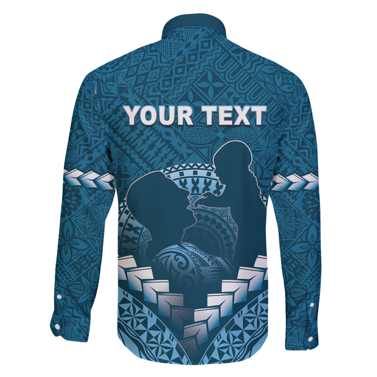 Personalised Fiji Happy Father's Day Family Matching Mermaid Dress and Hawaiian Shirt Au Lomani Iko Dad Polynesian Tribal