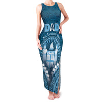 Personalised Fiji Happy Father's Day Family Matching Tank Maxi Dress and Hawaiian Shirt Au Lomani Iko Dad Polynesian Tribal