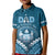 Personalised Fiji Happy Father's Day Kid Polo Shirt Au Lomani Iko Dad Polynesian Tribal