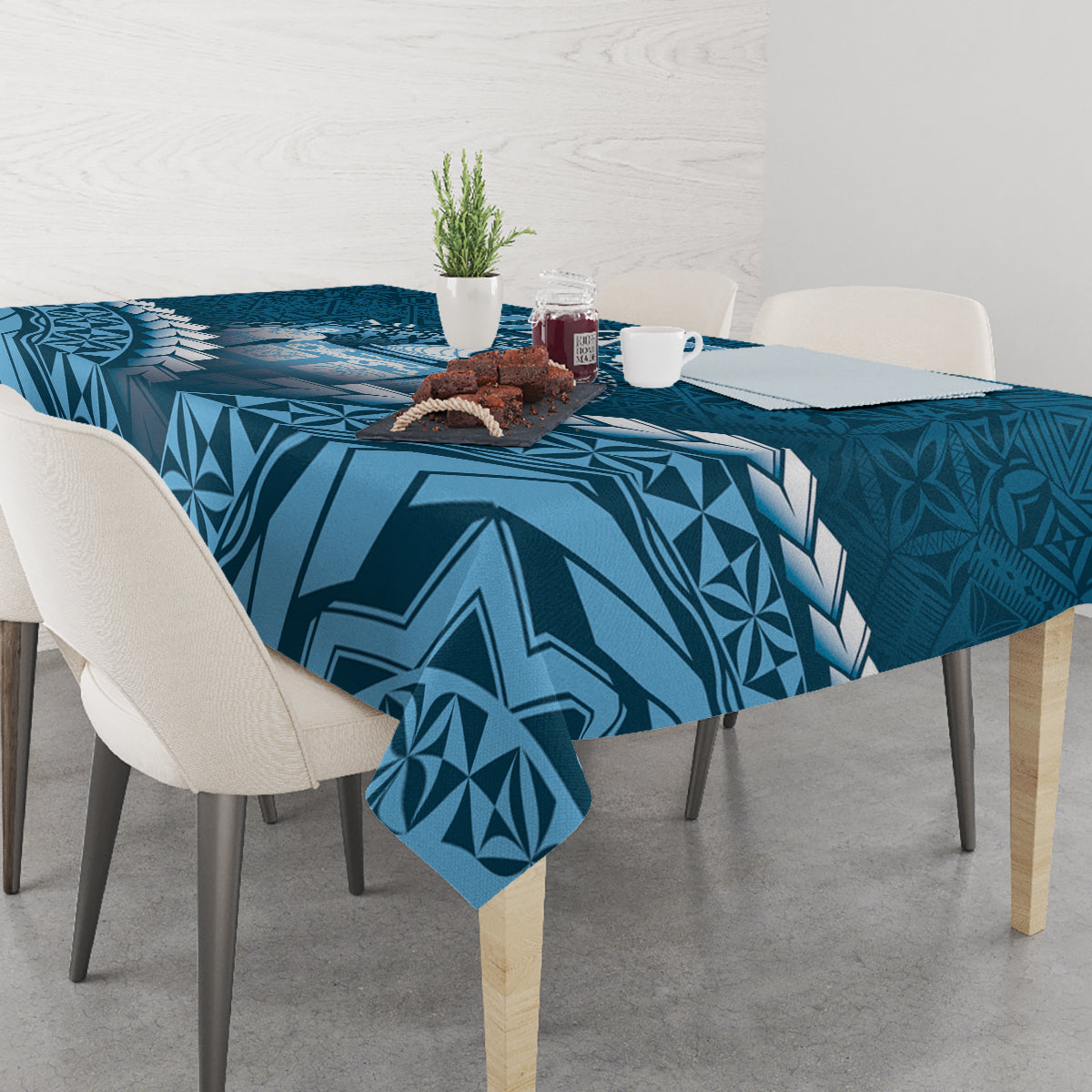 Fiji Happy Father's Day Tablecloth Au Lomani Iko Dad Polynesian Tribal