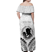 Personalised New Zealand Happy Father's Day Family Matching Off Shoulder Maxi Dress and Hawaiian Shirt Aroha Ahau Ki A Koe Papa Polynesian Tribal