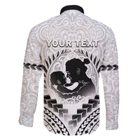 Personalised New Zealand Happy Father's Day Family Matching Off Shoulder Short Dress and Hawaiian Shirt Aroha Ahau Ki A Koe Papa Polynesian Tribal