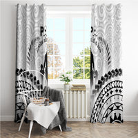 New Zealand Happy Father's Day Window Curtain Aroha Ahau Ki A Koe Papa Polynesian Tribal