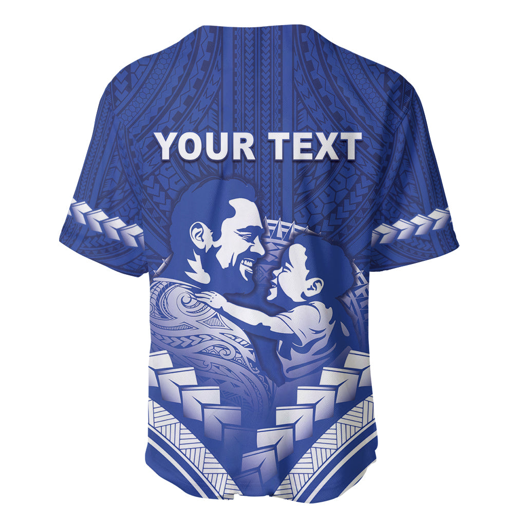 Personalised Samoa Happy Father's Day Baseball Jersey Ou Te Alofa Ia Te Oe Tama Dad Polynesian Tribal