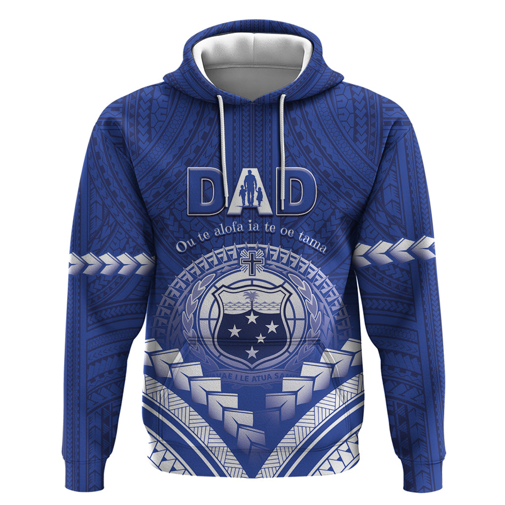 Personalised Samoa Happy Father's Day Hoodie Ou Te Alofa Ia Te Oe Tama Dad Polynesian Tribal