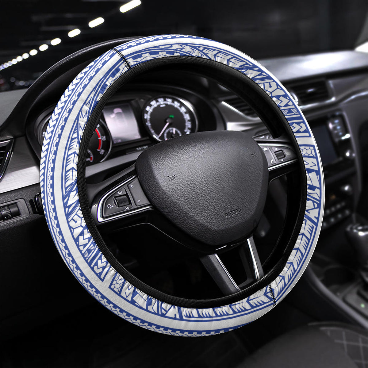 Samoa Happy Father's Day Steering Wheel Cover Ou Te Alofa Ia Te Oe Tama Dad Polynesian Tribal