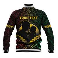 Personalised Vanuatu Happy Father's Day Baseball Jacket Mi Lavem Yu Papa Polynesian Tribal LT05 - Polynesian Pride